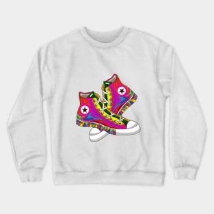 Abstract colorful shoe design Crewneck Sweatshirt